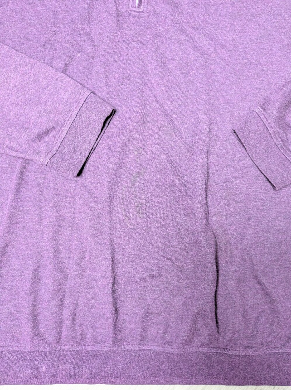 Peter Millar Mens XXL Purple Crown Comfort Interlock 1/4 Zip Pullover Sweater - Picture 7 of 7
